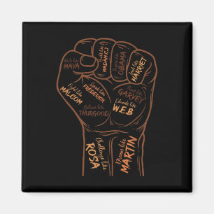 Power Fist Hand Inspiring Black Leaders Black Hist Magnet