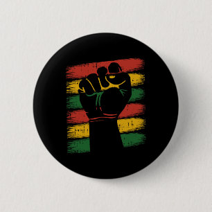 Power Fist Juneteenth Cool Melanin Pride African A 6 Cm Round Badge