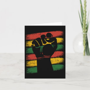 Power Fist Juneteenth Cool Melanin Pride African A Card