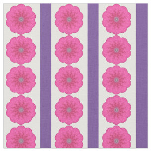 Power Flower Stripe bright pink purple small Fabric