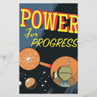 Power For Progress vintage Atomic poster Stationery