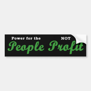 Power for the People Bumper Sticker (black)