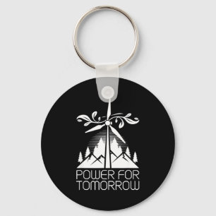 Power For Tomorrow Wind Turbine Nature Lover Earth Key Ring