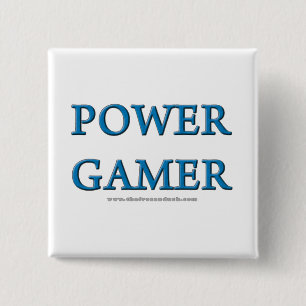 Power Gamer 15 Cm Square Badge