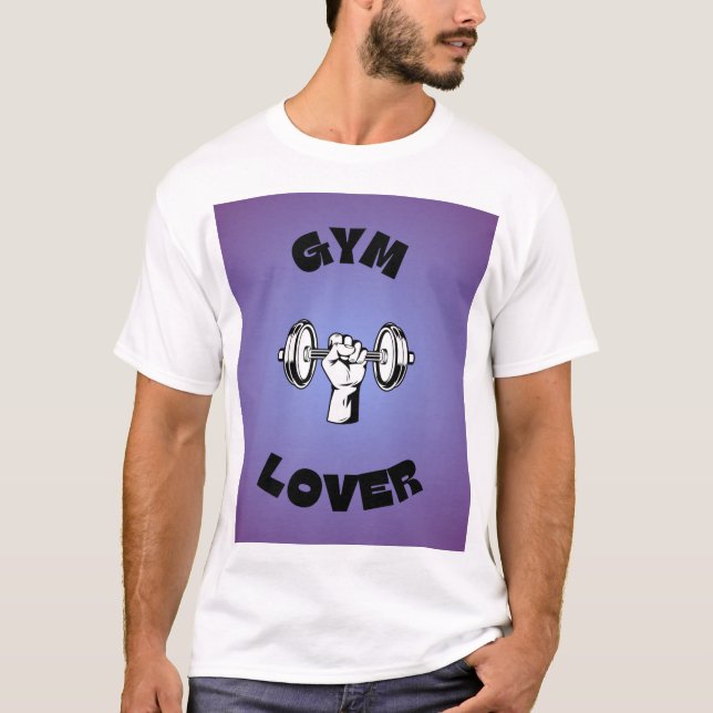 Power Grip – Gym T-Shirt with Dumbbell Design (Front)