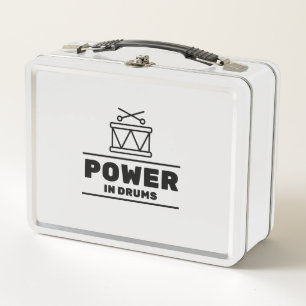 Power in drums metal lunch box