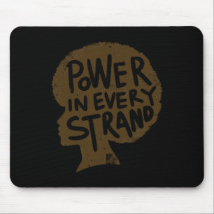 Power In Every Strand Afro Pride Sticker Mouse Mat