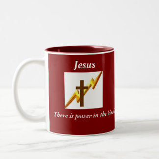 Power in the blood Two-Tone coffee mug