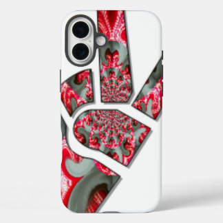 Power in the Palm | The Two-Finger Peace Salute Ar iPhone 16 Plus Case