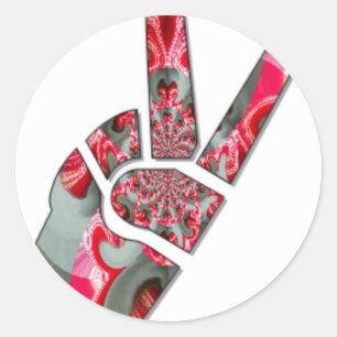  Power in the Palm: The Two-Finger Salute Classic Round Sticker