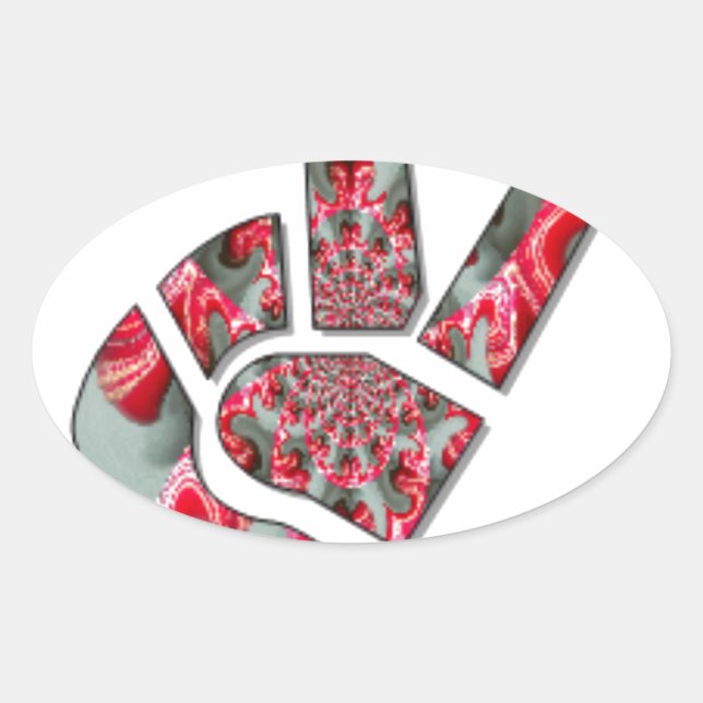  Power in the Palm: The Two-Finger Salute Oval Sticker (Front)