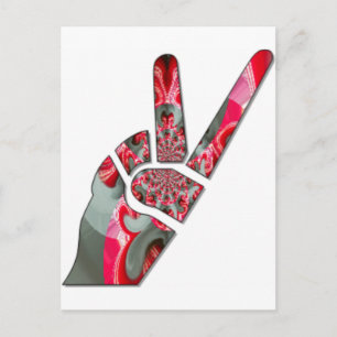 Power in the Palm: The Two-Finger Salute Postcard