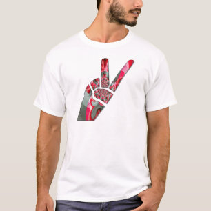 Power in the Palm: The Two-Finger Salute T-Shirt