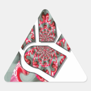 Power in the Palm: The Two-Finger Salute Triangle Sticker