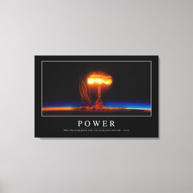 Power: Inspirational Quote Canvas Print (Front)