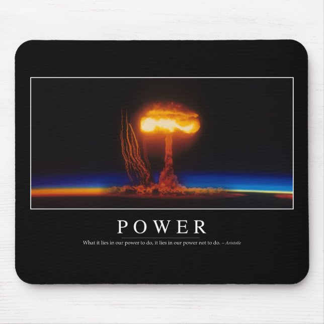Power: Inspirational Quote Mouse Mat (Front)