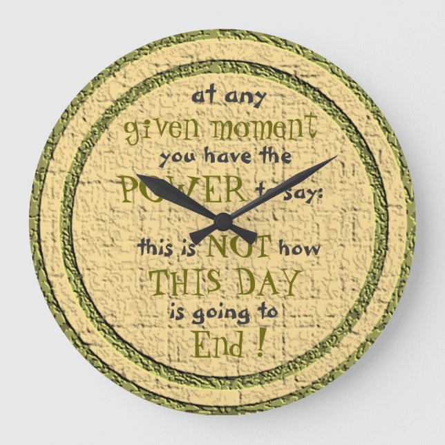 Power Inspirational Wall Clock (Front)