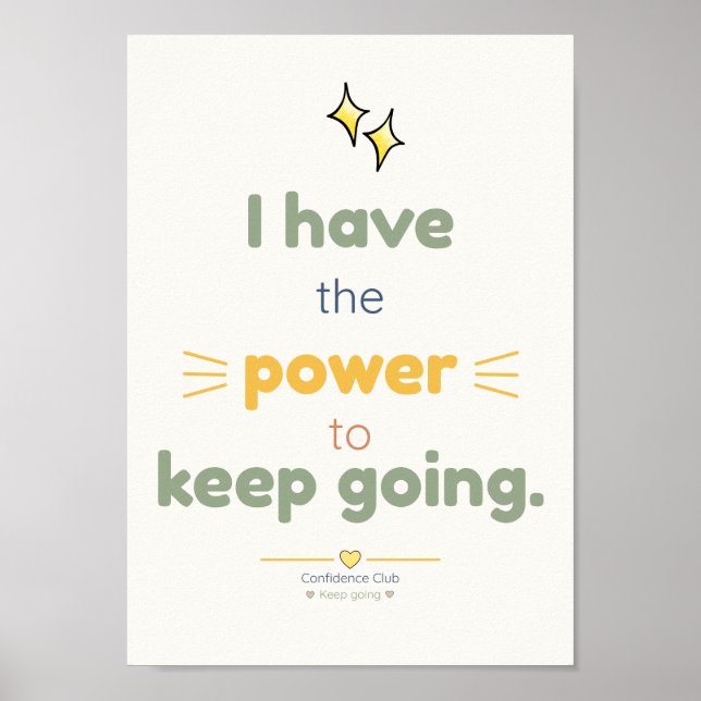 Power | Kids Affirmation Poster (Front)