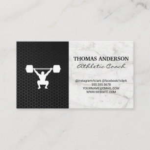 Power Lifting   Fitness Business Card