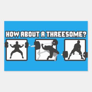 "Power lifting" - Squat, Bench, Deadlift Rectangular Sticker