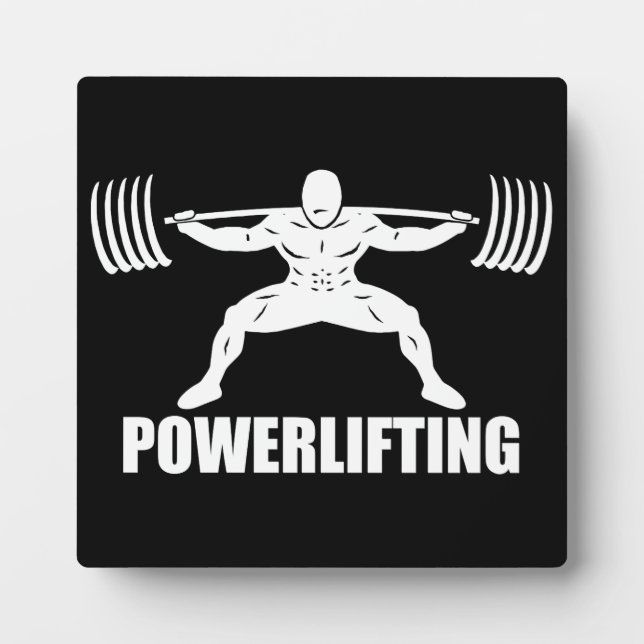 "Power lifting" Squat Motivational Plaque (Front)
