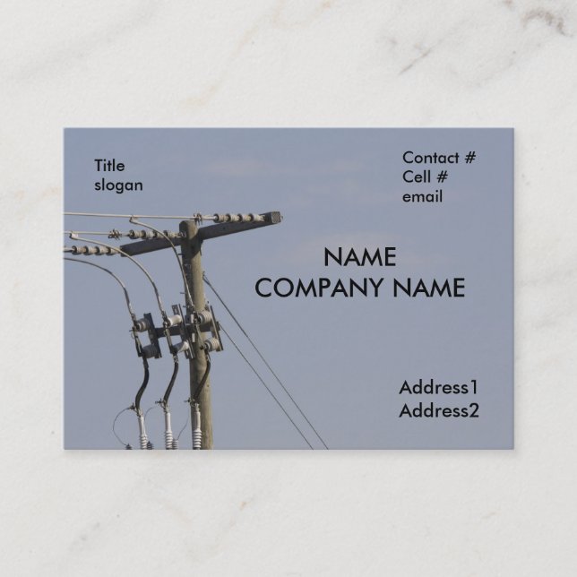 power line pole business card (Front)