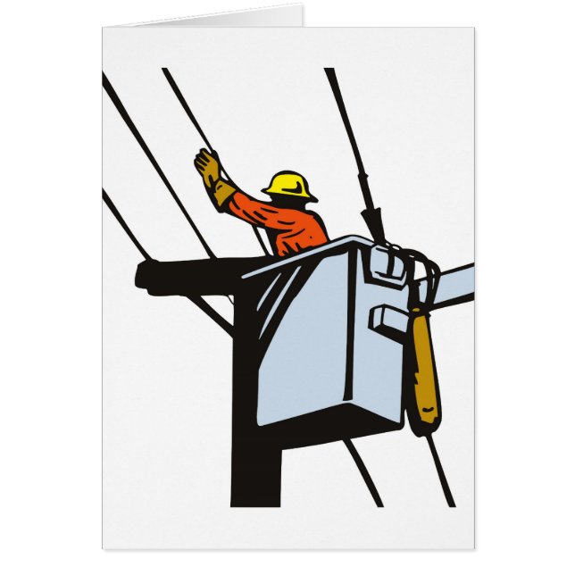 Power Lineman Electrician Electric Worker (Front)