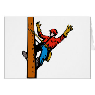 Power Lineman Electrician Worker