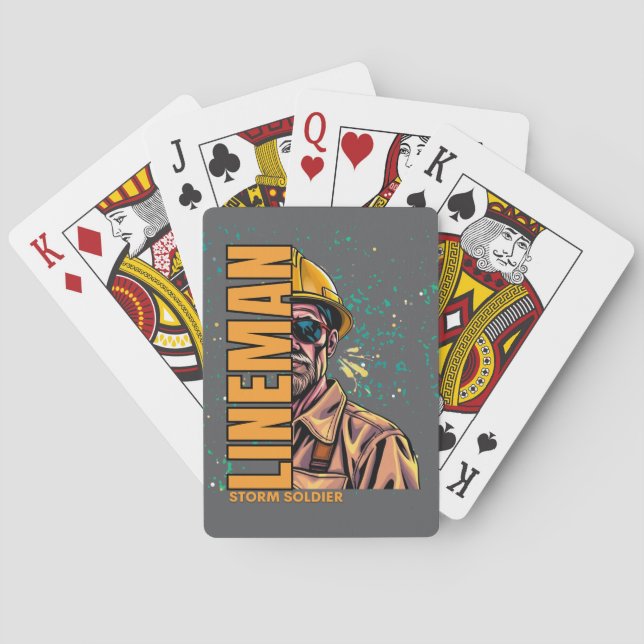 Power lineman playing cards (Back)