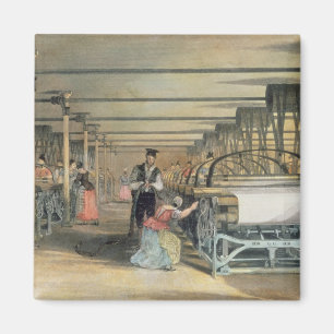 Power loom weaving, 1834 magnet