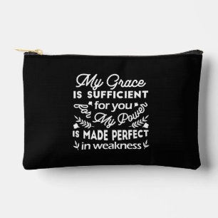 Power Made Perfect In Weakness 2 Corinthians 12:9 Accessory Pouch