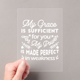 Power Made Perfect In Weakness 2 Corinthians 12:9 Acrylic Invitations