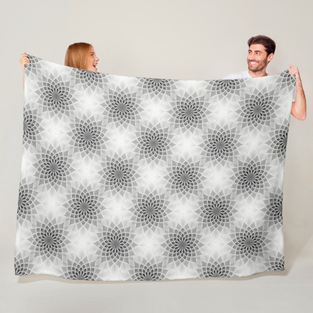 Power Mandala Seamless Pattern 10 Fleece Blanket (In Situ)