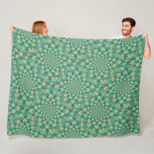 Power Mandala Seamless Pattern 2 Fleece Blanket