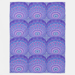 Power Mandala Seamless Pattern 3 Fleece Blanket