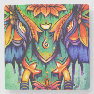 POWER Mandala Tile Stone Coaster