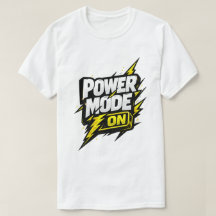 Power Mode On Motivational Lightning Typography