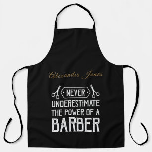 Power of a Barber Personalise Apron