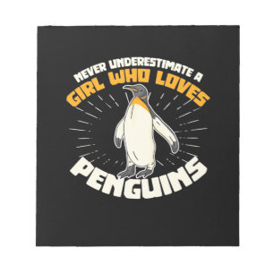 Power Of A Girl Who Loves Penguins Notepad