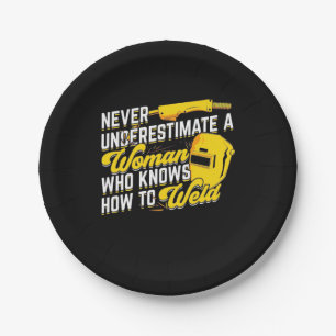 Power Of A Woman Who Knows How To Weld Paper Plate