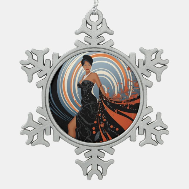 POWER OF BEAUTY #2 SNOWFLAKE PEWTER CHRISTMAS ORNAMENT (Front)