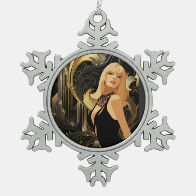 POWER OF BEAUTY #3 SNOWFLAKE PEWTER CHRISTMAS ORNAMENT (Front)