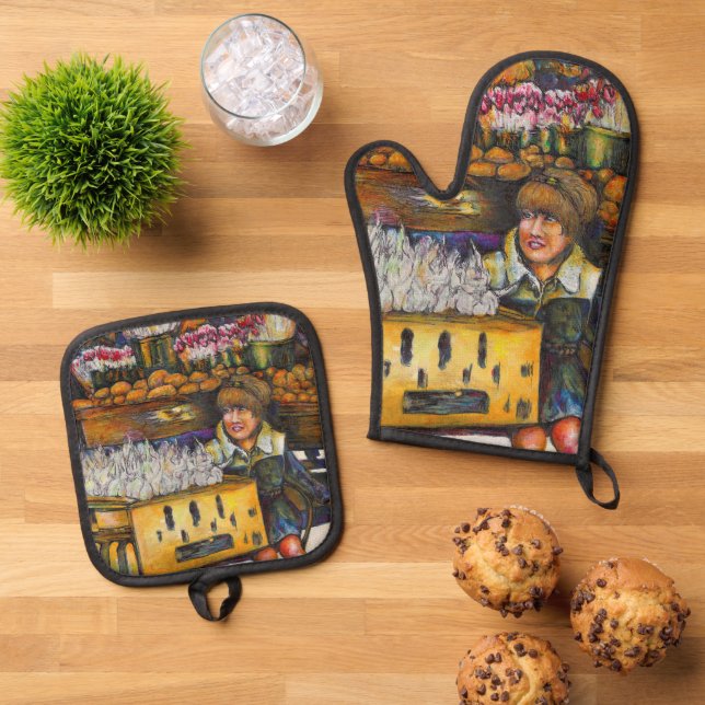 Power of Empathy Oven Mitt & Pot Holder Set (Top Down)