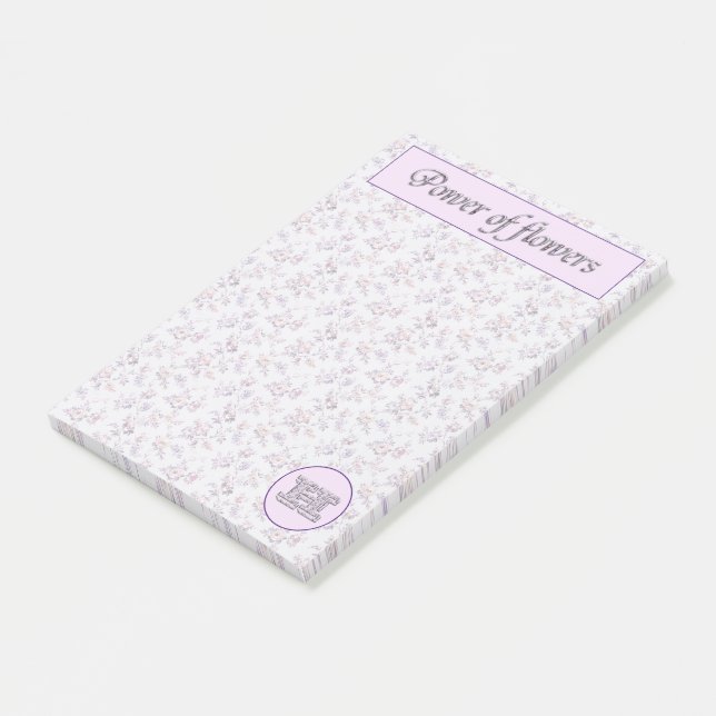 Power of flowers (A-Z) Collection Monogram H Post-it Notes (Angled)