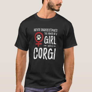 Power Of Girl Corgi Feminist Dog Mum T-Shirt