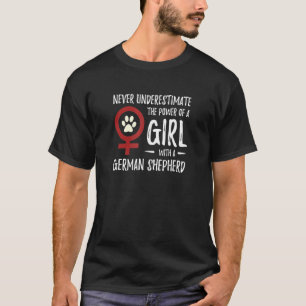 Power Of Girl German Shepherd Feminist Dog Mum T-Shirt