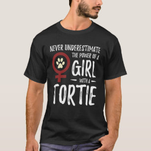 Power of Girl Tortie Feminist Cat Mum T-Shirt
