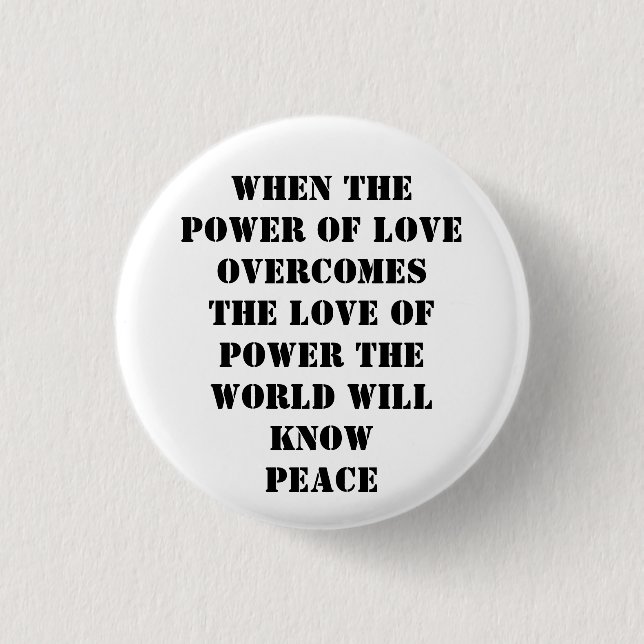 power of love 3 cm round badge (Front)