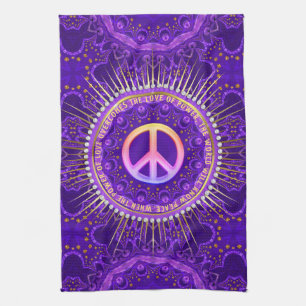 Power of Love Peace Energy Customisable Tea Towel
