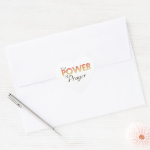 Power of Prayer Heart Sticker